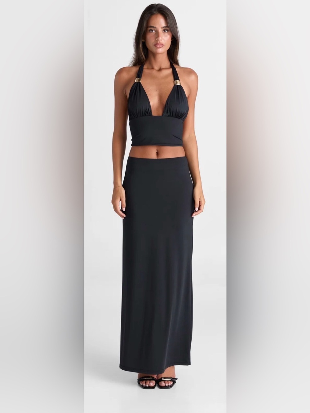 Sasha Therese CLEO MAXI SKIRT BLACK M